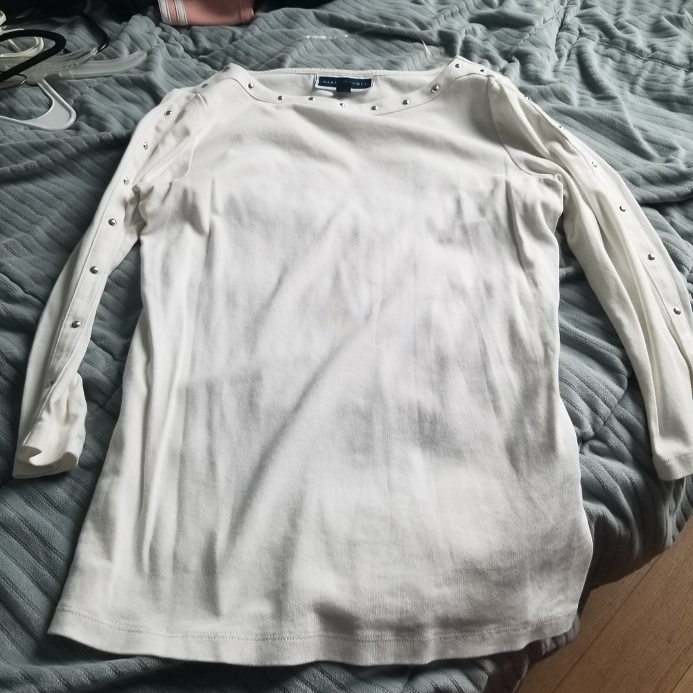KAREN Scott white top size M